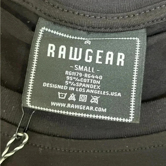 Rawgear Men’s Long Sleeve Graphic Tee Shirts in Black - Picture 6 of 8